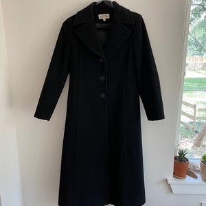 Michael Kors Long Black Wool Women's Coat